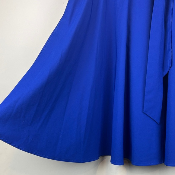 Chic Royal Blue A-Line Skirt - Picture 3 of 8